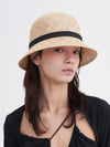 Classic Straw Cloche With Feather Detail Beige - BROWN HAT - BALAAN 2