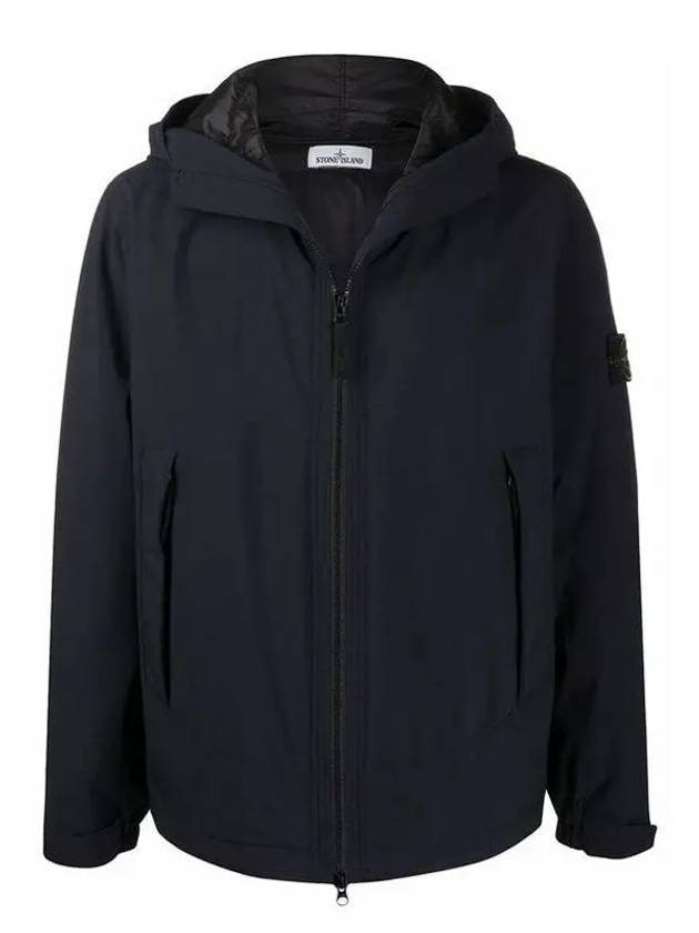 Primaloft Insulation Soft Shell-R Hooded Jacket Navy - STONE ISLAND - BALAAN 4