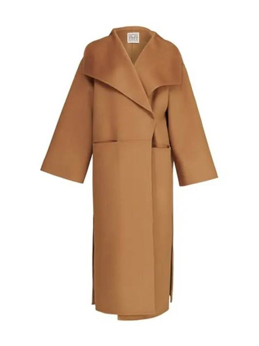 Signature Wool Cashmere Single Coat Camel - TOTEME - BALAAN 1