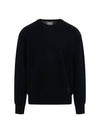 Black leather patch crew neck knit W231KN03503B - WOOYOUNGMI - BALAAN 2