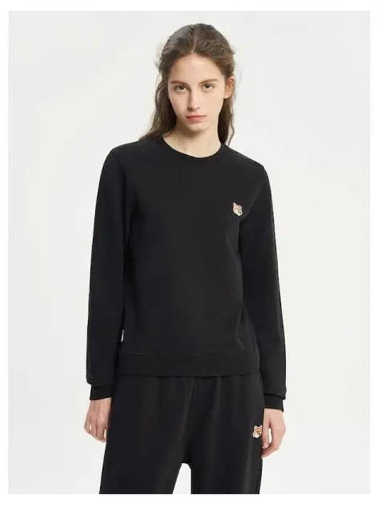 Women s Foxhead Patch Regular Sweatshirt Black Domestic Product - MAISON KITSUNE - BALAAN 1