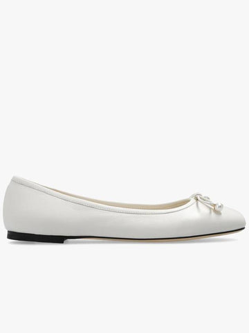 Jimmy Choo ‘Elme’ Leather Ballet Flats, Women's, Cream - JIMMY CHOO - BALAAN 1