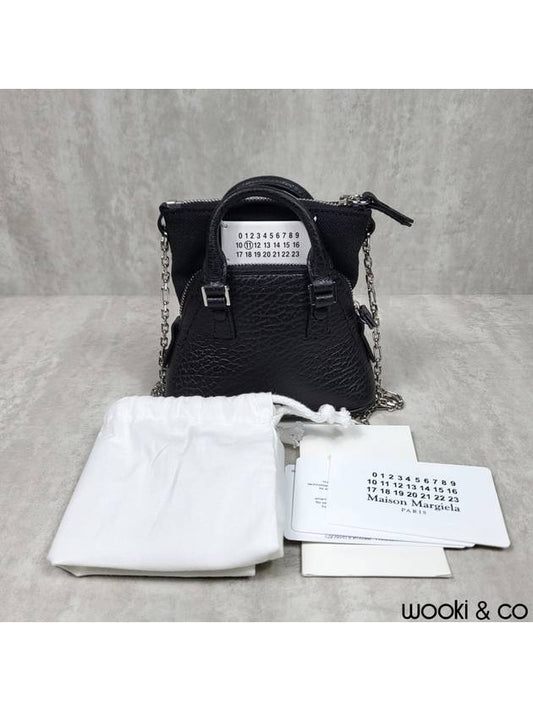 5AC Classic Baby Shoulder Bag Pale Black - MAISON MARGIELA - BALAAN 2