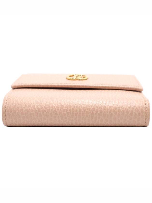 Gucci 546584 Baby Pink Textured GG Marmont Small 3 fold Bicycle Wallet - GUCCI - BALAAN 5