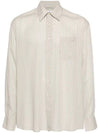 Above Striped Long Sleeve Shirt Ivory - OUR LEGACY - BALAAN 1