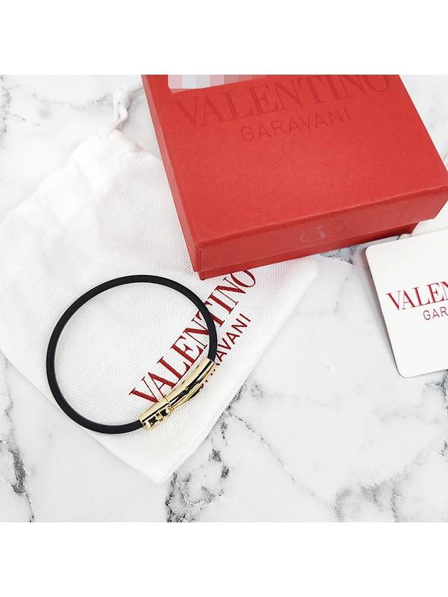 V logo signature bracelet bracelet black 4Y2J0R51 ZBL 0NO - VALENTINO - BALAAN 3