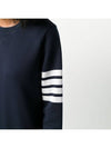 Classic Loopback 4-Bar Sweater Midi Dress Light Navy - THOM BROWNE - BALAAN 5