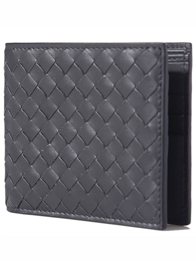 Intrecciato Weaving Half Wallet Dark Grey - BOTTEGA VENETA - BALAAN 3