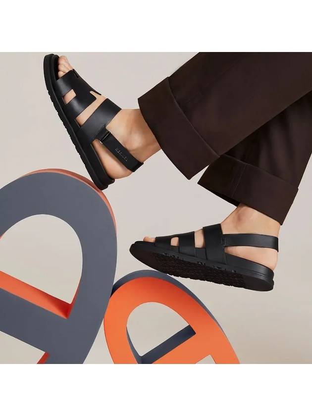 Genius Calfskin Sandals Black - HERMES - BALAAN 2