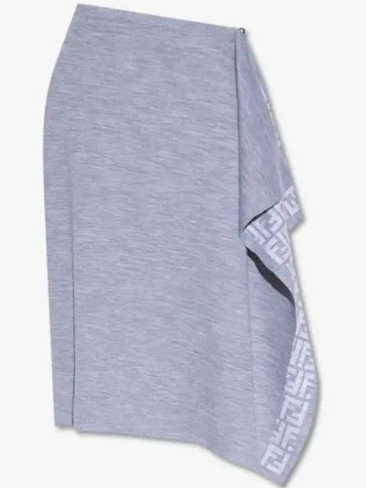 Skirt Grey Wool Skirt - FENDI - BALAAN 2