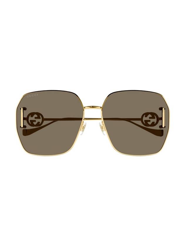 Eyewear Neck Chain Square Metal Sunglasses Gold - GUCCI - BALAAN 1