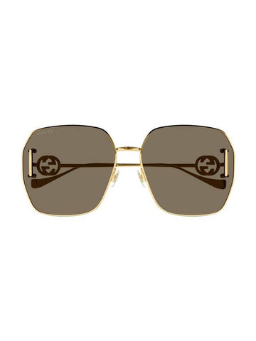 Eyewear Neck Chain Square Metal Sunglasses Gold - GUCCI - BALAAN 1