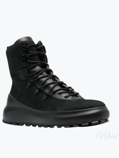 Hiking Leather Walker Boots Black - STONE ISLAND - BALAAN 2