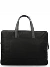 Re-Nylon Saffiano Leather Briefcase Black - PRADA - BALAAN 5