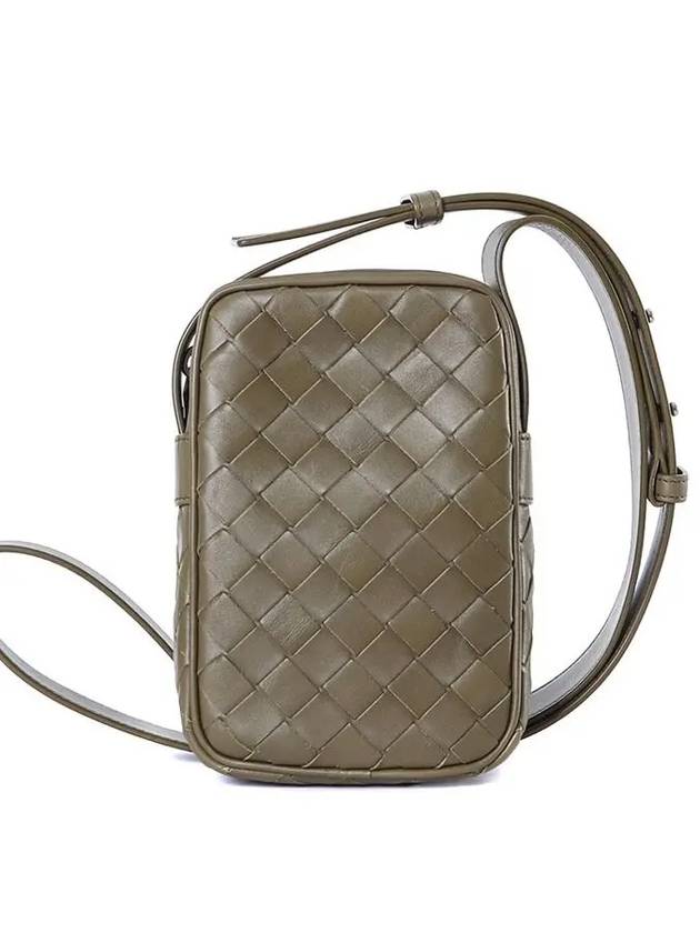 Intrecciato Rectangle Mini Cross Bag Mud - BOTTEGA VENETA - BALAAN 2