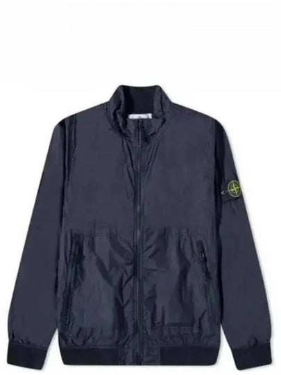 Garment Dyed Crinkle Reps Nylon Zip-up Jacket Navy - STONE ISLAND - BALAAN 2