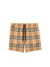 Check Drawstring Swim Shorts Orange - BURBERRY - BALAAN 1