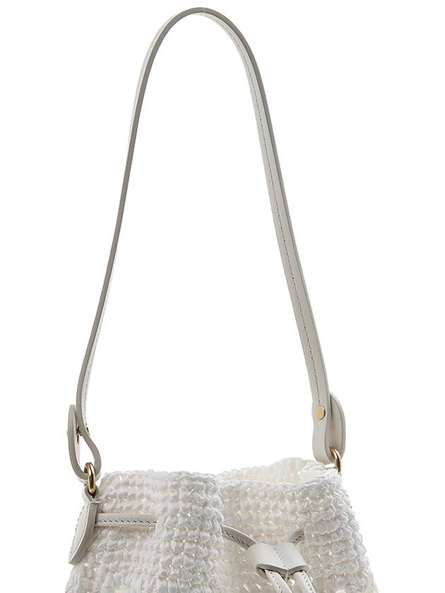 Woven Fabric Mini Bucket Bag White - MIU MIU - BALAAN 8