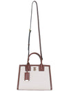 Francis Canvas Mini Tote Bag Natural Brown Beige - BURBERRY - BALAAN 4