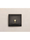 Heart Logo Compact Wallet Black - AMI - BALAAN 1