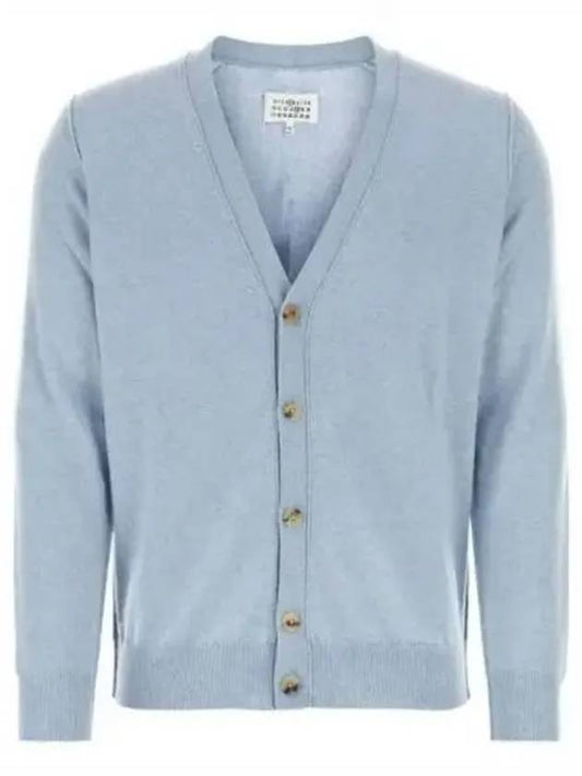 Cashmere Back Stitch Cardigan Pale Blue - MAISON MARGIELA - BALAAN 2