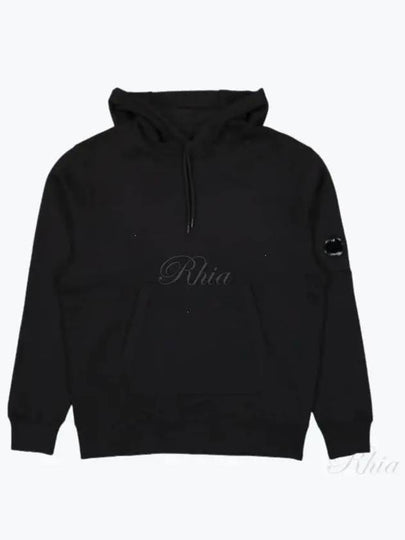 Diagonal Raised Fleece Lens Hoodie Black - CP COMPANY - BALAAN 2