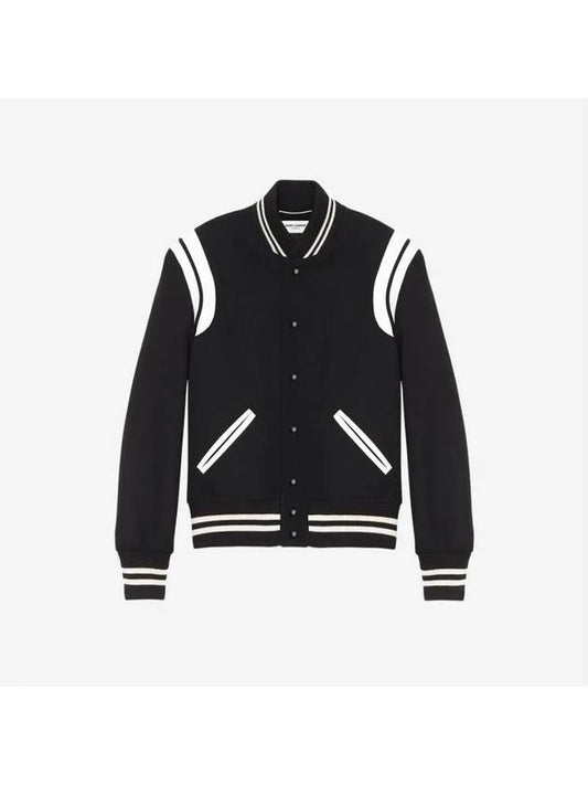 Teddy Jacket In Wool Black - SAINT LAURENT - BALAAN 2