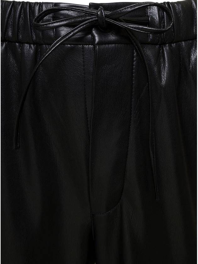 'Jain' Black Pants With Drawstring In Faux Leather Man - NANUSHKA - BALAAN 3