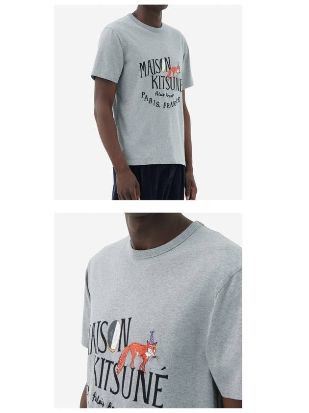 Oly Palais Royal Fox Printing Classic Cotton Short Sleeve T-Shirt Grey - MAISON KITSUNE - BALAAN 6