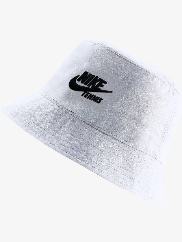 Tennis Cotton Core Bucket Hat White C 14099 - NIKE - BALAAN 3