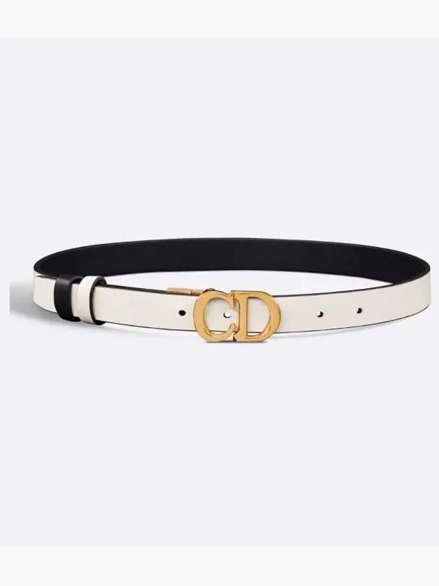 Saddle Reversible Smooth Calfskin Belt Black - DIOR - BALAAN 5