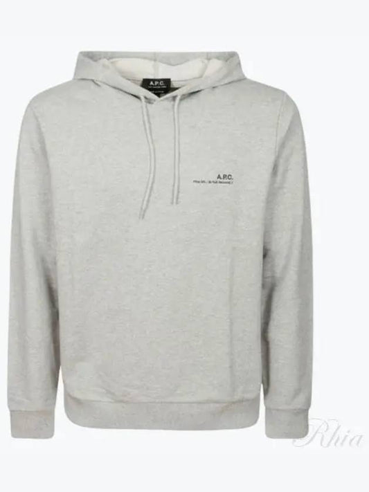 Item H Small Logo Cotton Hoodie Grey - A.P.C. - BALAAN 2