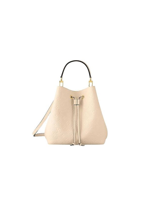 Neonoe MM Leather Bucket Bag Cream - LOUIS VUITTON - BALAAN 1