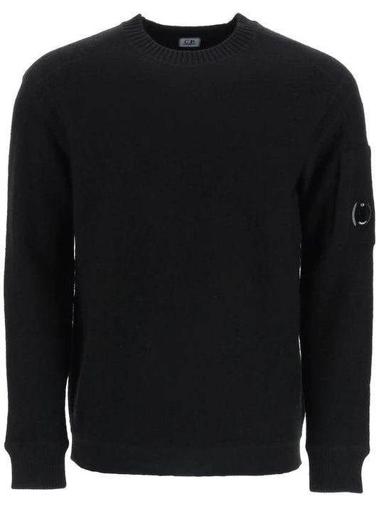 Pullover Wool Knit Top Black - CP COMPANY - BALAAN.