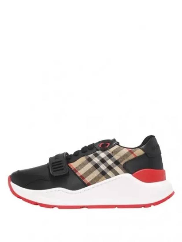 Leather Vintage Check Cotton Sneakers Women s - BURBERRY - BALAAN 1