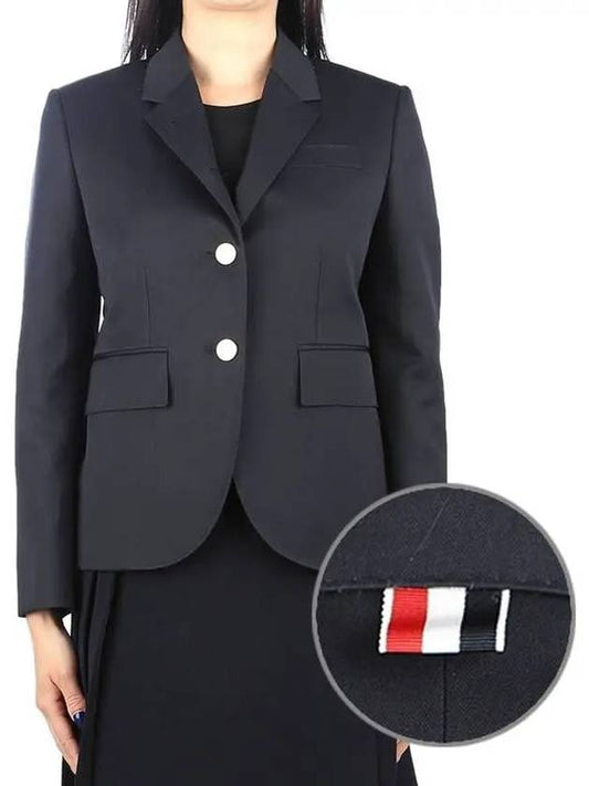 Women's Wool Gabardine High Armhole Sports Jacket Navy - THOM BROWNE - BALAAN 2