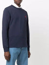 Small Heart Logo Sweatshirt Navy - AMI - BALAAN 5