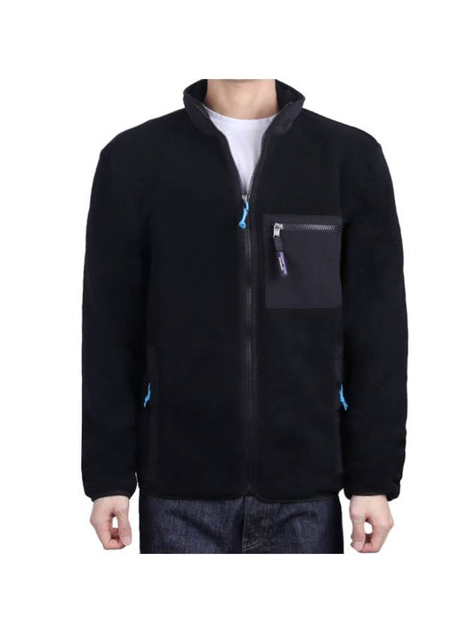 Men's Synchilla Fleece Zip-Up Jacket Black - PATAGONIA - BALAAN 1