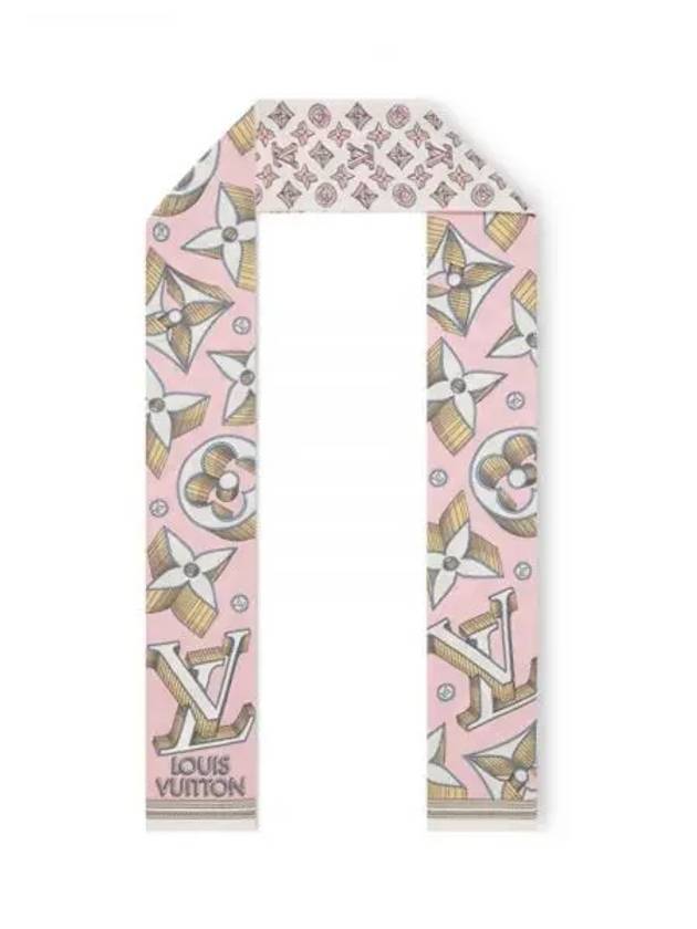 Ultimate 3D Monogram Scarf Rose - LOUIS VUITTON - BALAAN 2