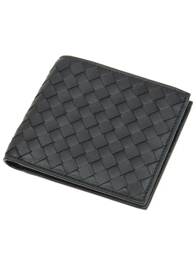 Intrecciato Weaving Half Wallet Black - BOTTEGA VENETA - BALAAN 2