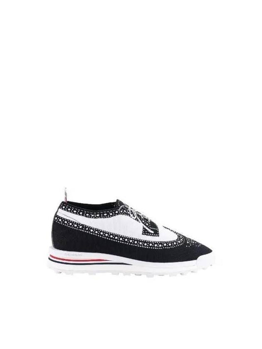 Tech Trompe L'oeil Long Wingtip Low Top Sneakers Black - THOM BROWNE - BALAAN 2