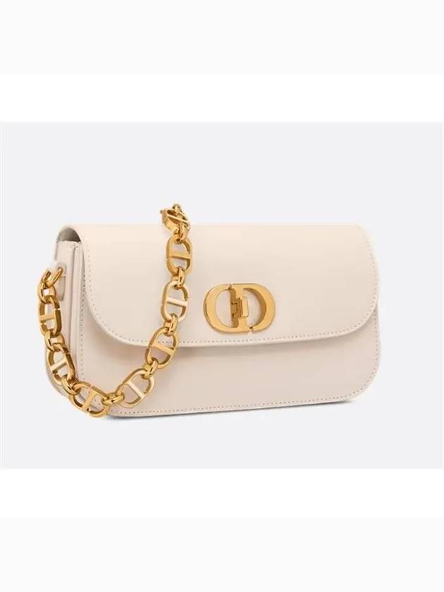 30 Montaigne Avenue Calfskin Shoulder Bag Dusty Ivory - DIOR - BALAAN 4