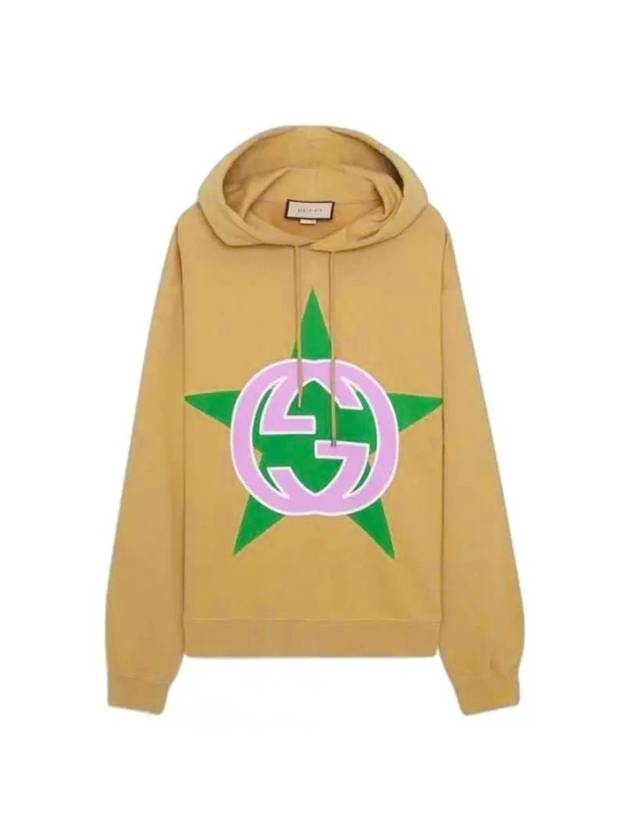 Interlocking G Star Hoodie Beige - GUCCI - BALAAN 1