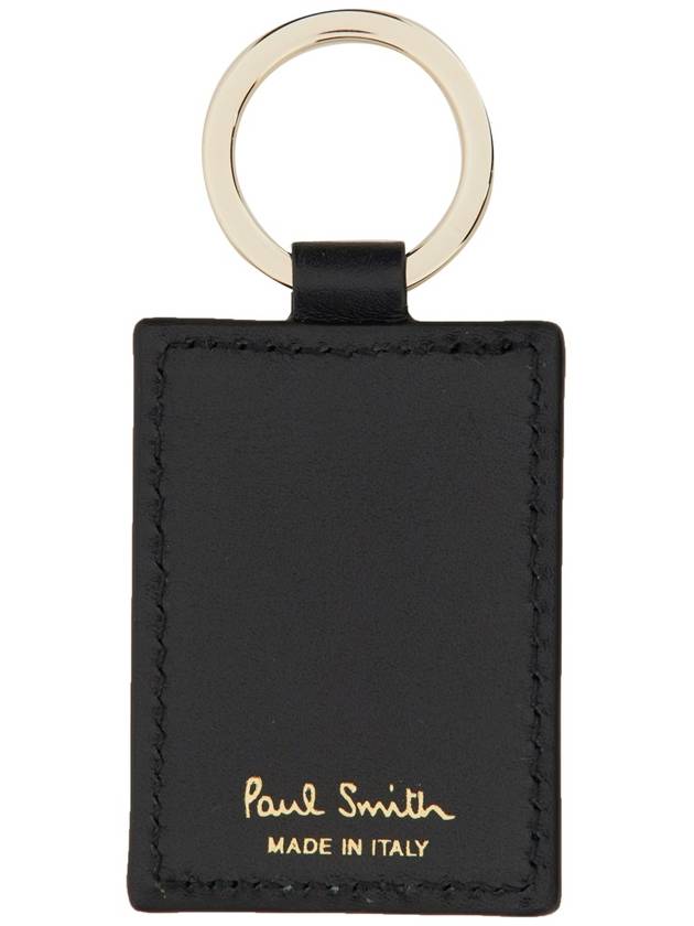 Striped Leather Key Holder Black - PAUL SMITH - BALAAN 7