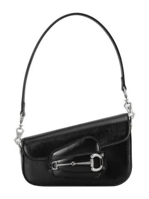 Horsebit 1955 Mini Leather Shoulder Bag Black - GUCCI - BALAAN 3