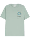 Floating Flower Comfort Short Sleeve T-Shirt Seafoam Blue - MAISON KITSUNE - BALAAN 1