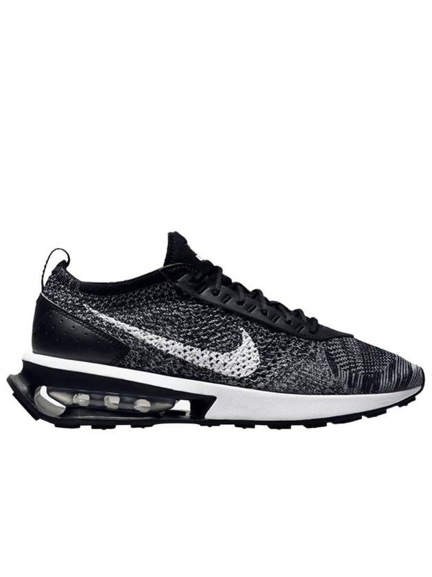 Air Max Flyknit Racer Low Top Sneakers Black White - NIKE - BALAAN 1