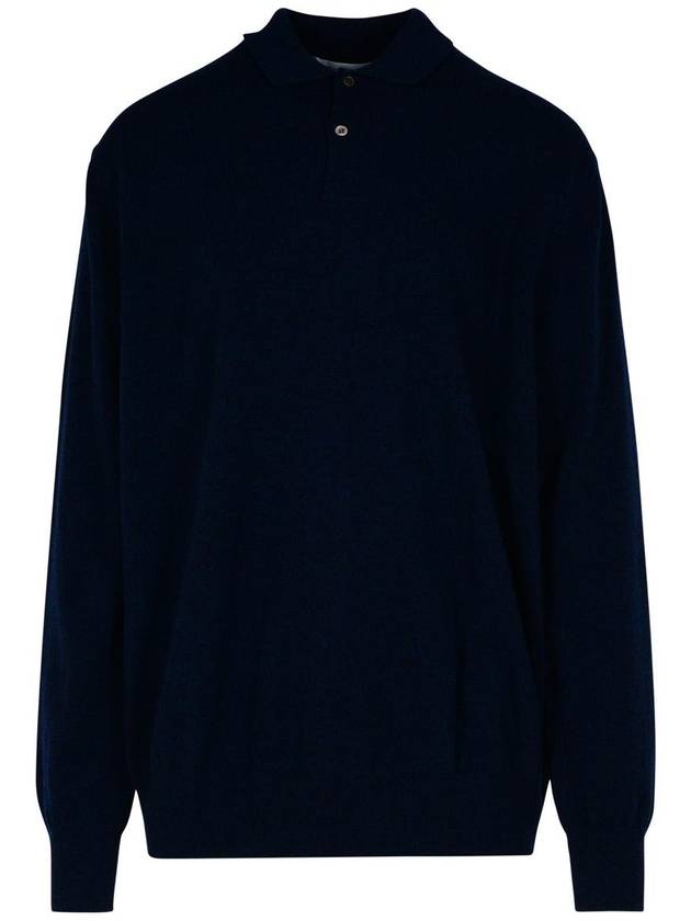 Comme Des Garçons Navy Wool Sweater - COMME DES GARCONS - BALAAN 1