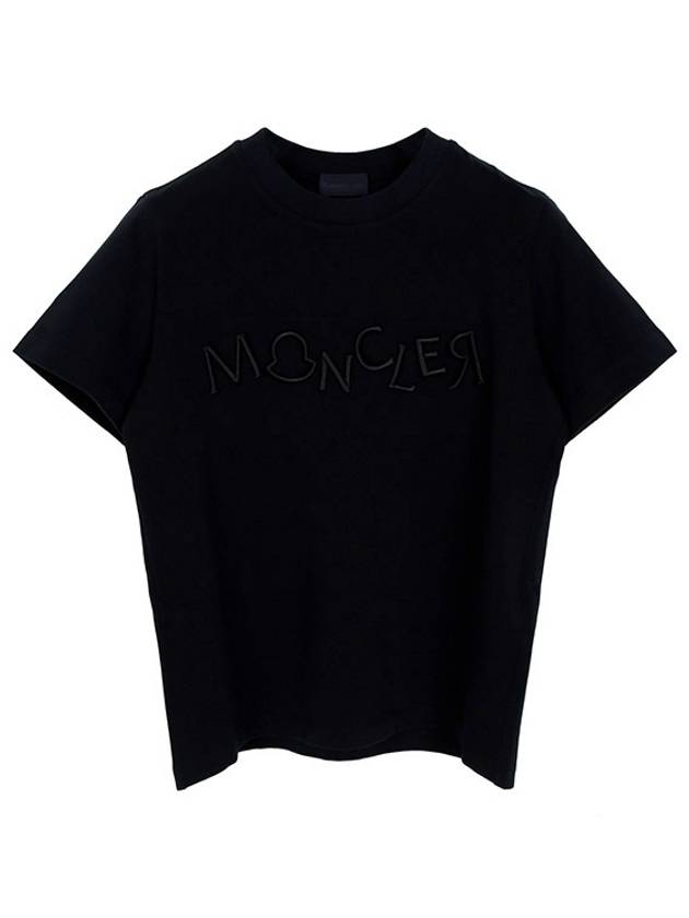 Embroidered Logo Short Sleeve T-Shirt Black - MONCLER - BALAAN 2