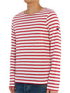 Minquiers Modern Stripe Long Sleeve T-Shirt Neige Tulipe - SAINT JAMES - BALAAN 4